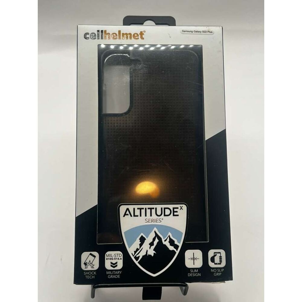 Cellhelmet Altitude X Series Case for Samsung Galaxy S22 Plus Black Shock-Absorb